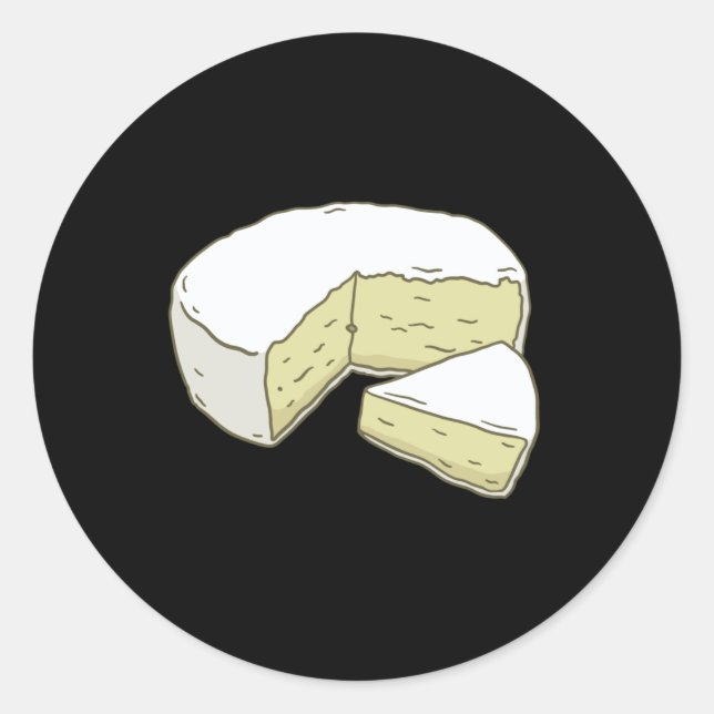 Brie-ost Runt Klistermärke (Framsida)