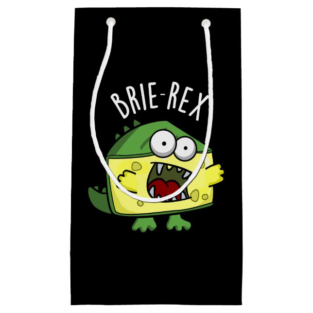 Brie-rex Funny Cheese TRex Pun Mörk BG (Framsidan)