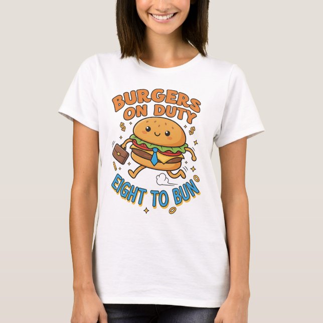 Briefcase Burger – Hustle in a Bun T Shirt (Framsida)