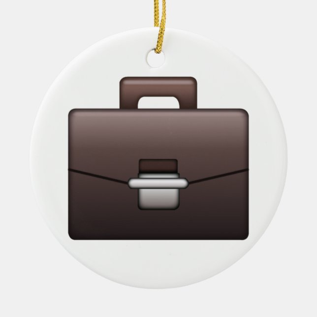 Briefcase - Emoji Julgransprydnad Keramik (Framsidan)