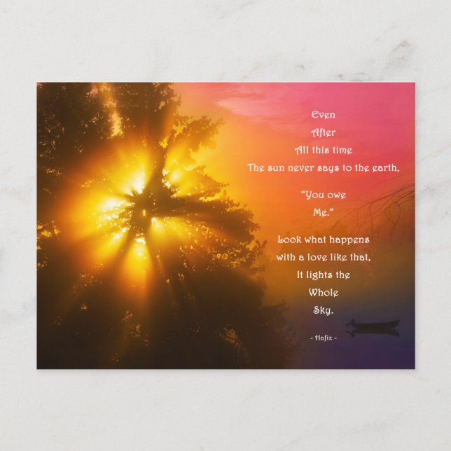 Briefkaart Hafiz - även efter denna tid Vykort (Framsida)