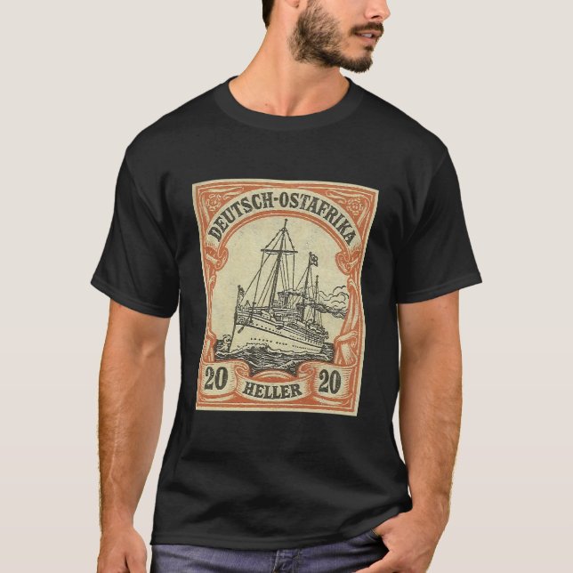 Briefmarke der Serie Kaiseryacht SMS Hohenzollern  T Shirt (Framsida)