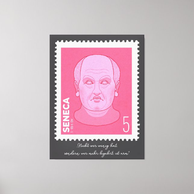 Briefmarke Seneca -   Canvastryck (Framsida)