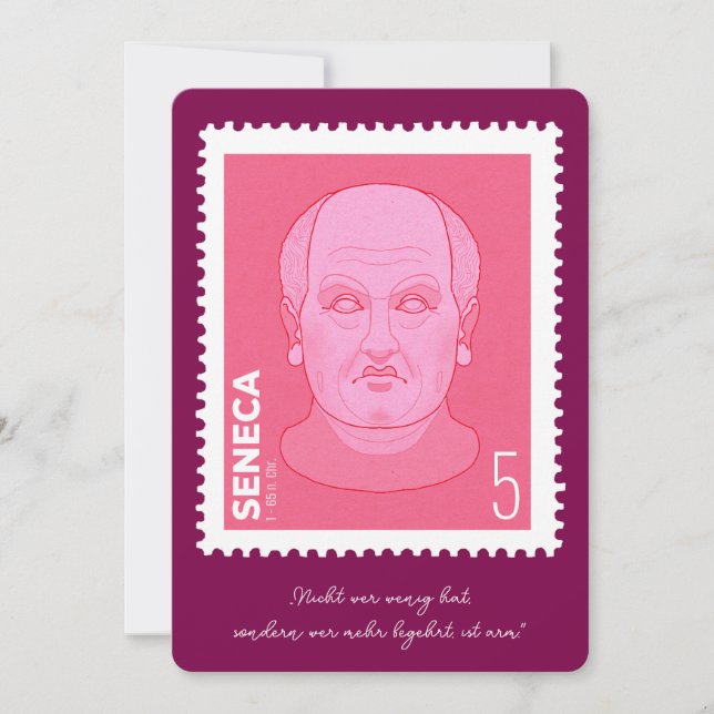 Briefmarke Seneca -   Inbjudningar (Framsida)