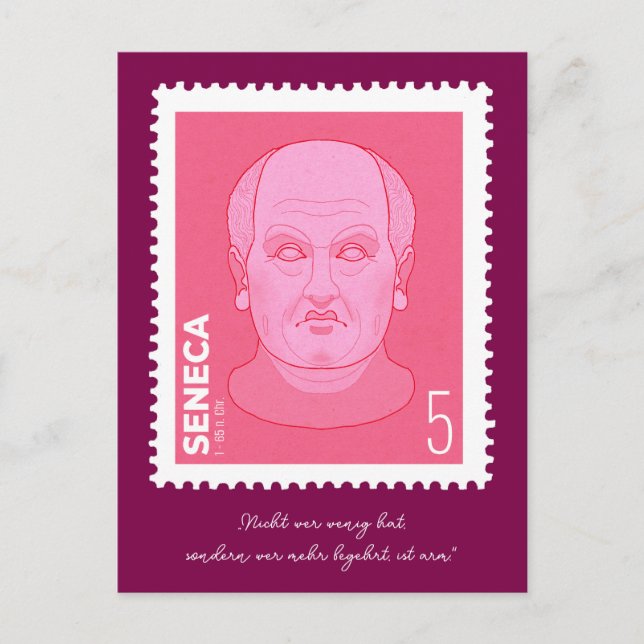 Briefmarke Seneca -   Vykort (Framsida)