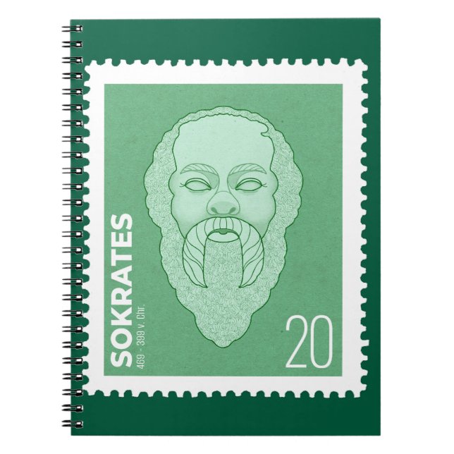 Briefmarke Sokrates - Anteckningsbok (Framsidan)