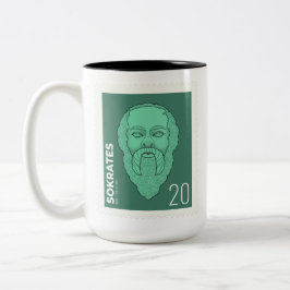 Briefmarke Sokrates -   Två-Tonad Mugg