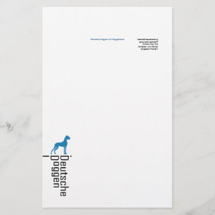 Briefpapier Deutsche Doggen Brevpapper