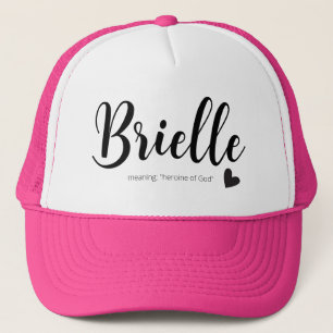 Brielle Namn betyder Minimal Modern Kids Script Keps