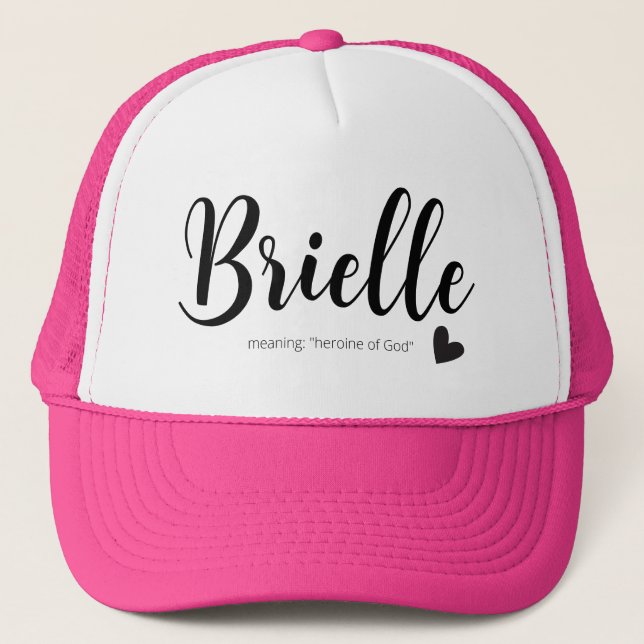 Brielle Namn betyder Minimal Modern Kids Script Keps (Framsida)