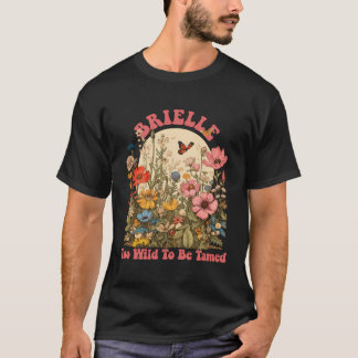Brielle Namn Cute Retro Girls Wildblomelle N T Shirt