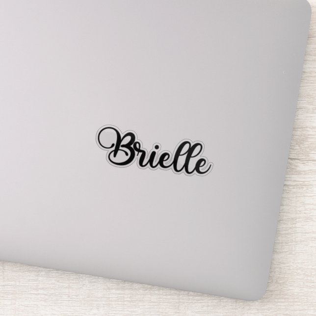 Brielle Namn - Handskriven calligrafi Klistermärken (Detalj)
