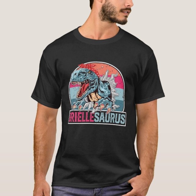 Brielle Saurus Funny Personlig Dinosaur T Rex N Shirt (Framsida)