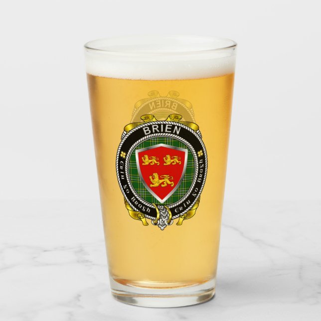Brien/Bryan Irish Beer Glass Glaskopp (Framsida fylld)