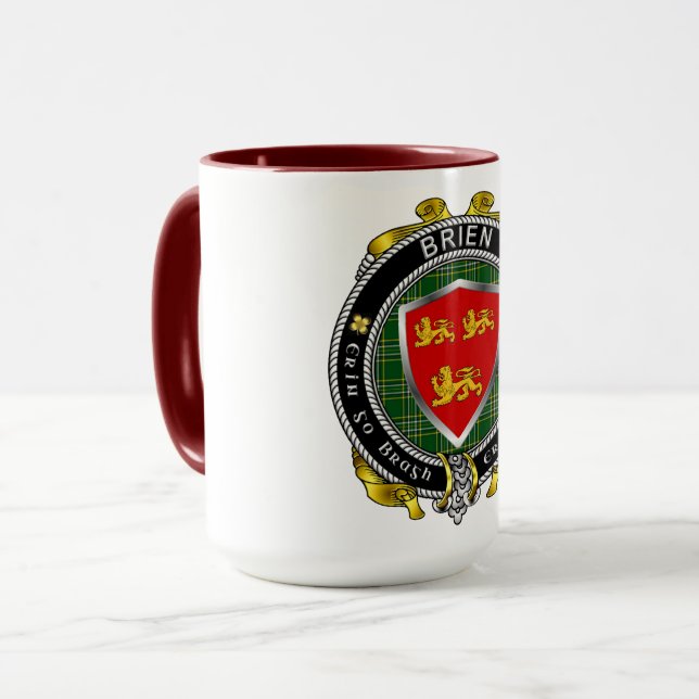 Brien/Bryan Irish Shield Combo Mugg 15oz (Framsida vänster)