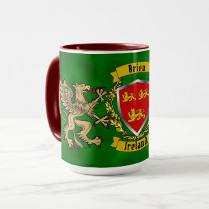 Brien/Bryan Irish Shield & Griffins Personlig Mugg