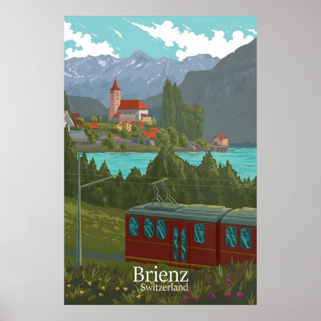 Brienz Schweiz Resemotiv Poster (Framsidan)