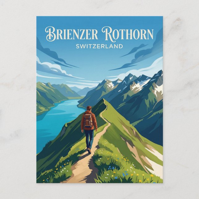Brienzer Rothorn Schweiz Vykort (Framsida)