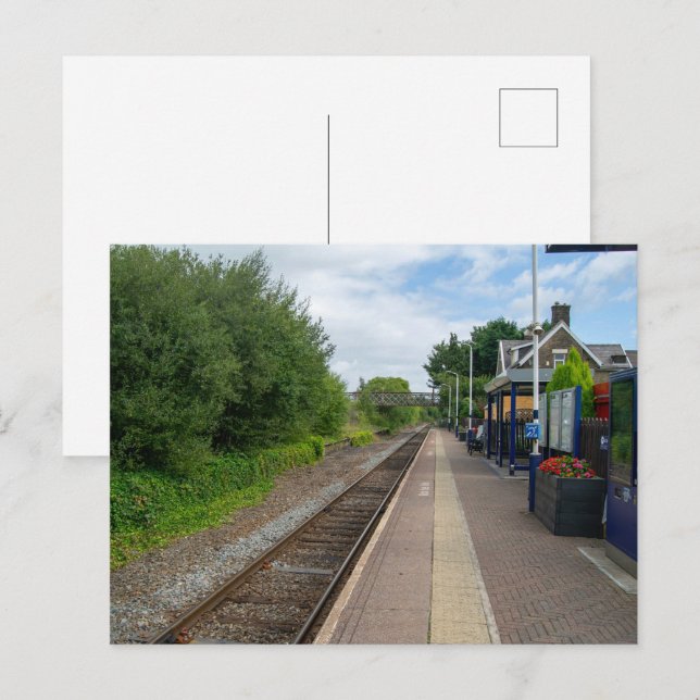 Brierfield järnvägsstation, Lancashire Vykort (Fram/baksida)