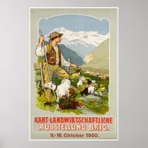 Brig Kant-Landwirtschaftliche Ausstellung Poster
