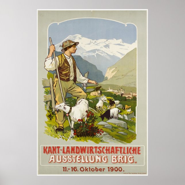 Brig Kant-Landwirtschaftliche Ausstellung Poster (Framsidan)