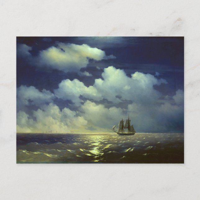 Brig Mercury efter segern över de turkiska Fraktas Vykort (Framsida)