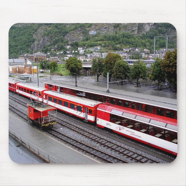 Brig station i Schweiz Musmatta (Framsidan)