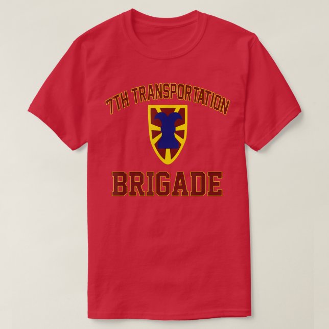 Brigaden Veteran Fars dag Vet 7:e Transport T Shirt (Design framsida)