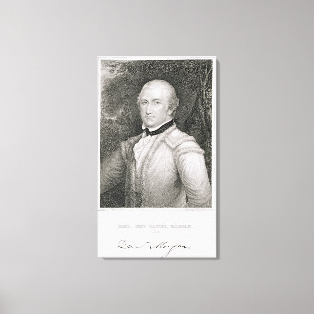 Brigadgeneral Daniel Morgan (1736-1802) engrav Canvastryck (Framsida)