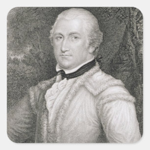 Brigadgeneral Daniel Morgan (1736-1802) engrav Fyrkantigt Klistermärke