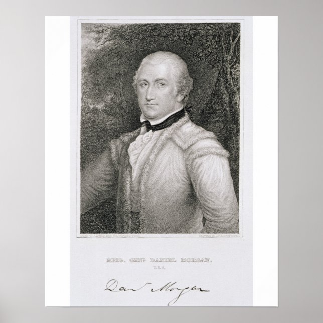 Brigadgeneral Daniel Morgan (1736-1802) engrav Poster (Framsidan)