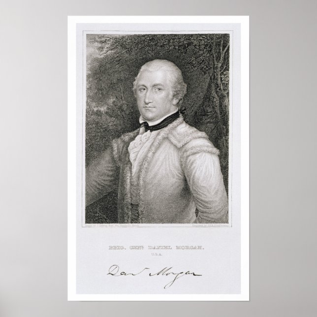 Brigadgeneral Daniel Morgan (1736-1802) engrav Poster (Framsidan)