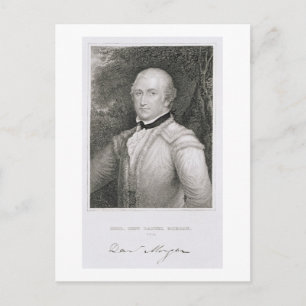 Brigadgeneral Daniel Morgan (1736-1802) engrav Vykort