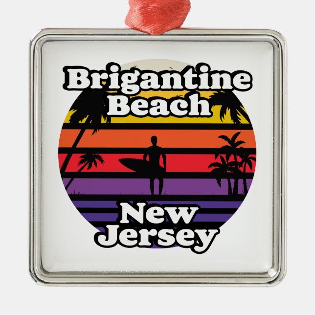 Brigantine Beach,New jersey Julgransprydnad Metall (Framsidan)