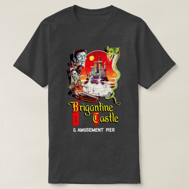 Brigantine Castle Amusement Pier Haunted House NJ T Shirt (Design framsida)