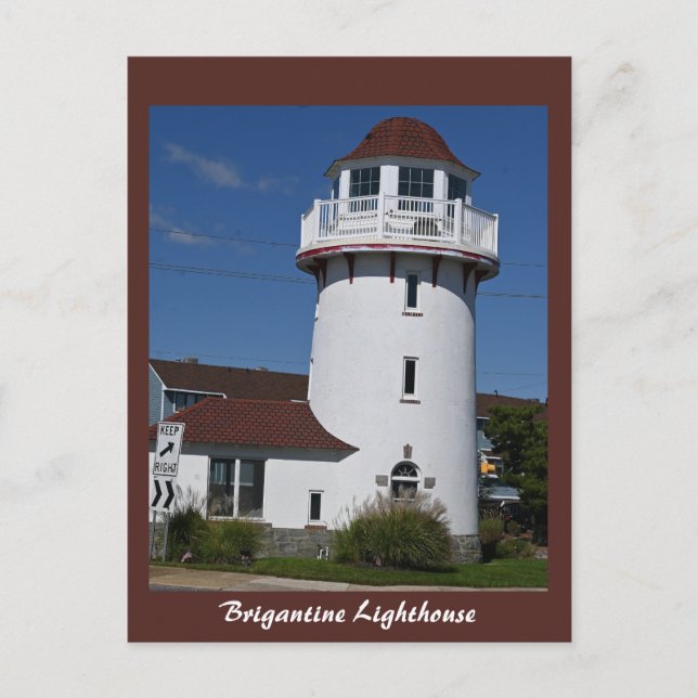 Brigantine Lighthouse Photo Postcard Vykort (Framsida)