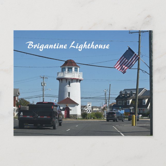 Brigantine Lighthouse Photo Postcard Vykort (Framsida)