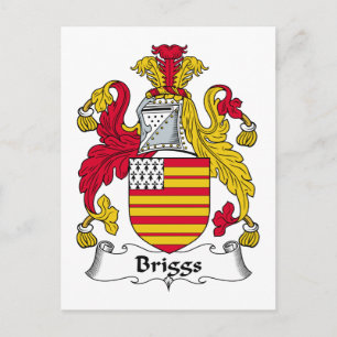 Briggs Family Crest Vykort