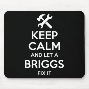 Briggs Funny Surname Birthday Family Träd Reunion Musmatta