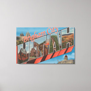 Brigham City, Utah - Large Brev Scenes Canvastryck
