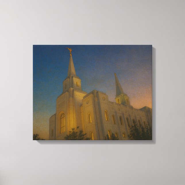 Brigham City Utah Temple Painting™ LDS Art Canvas (Framsida)