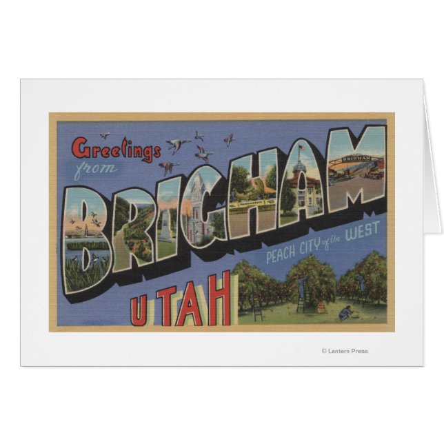Brigham, UtahLarge Brev ScenesBrigham, UT Hälsningskort (Framsidan Horizontal)