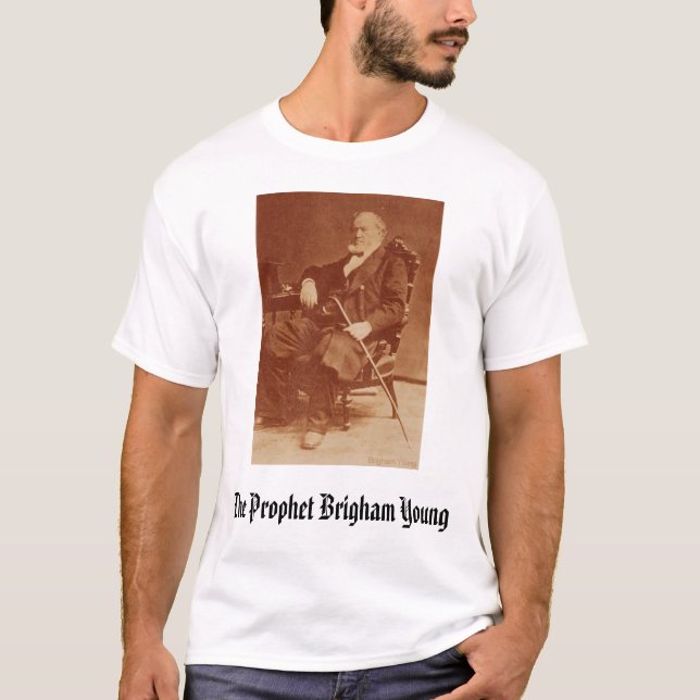 Brigham Young profeten Brigham Young Tee Shirt (Framsida)