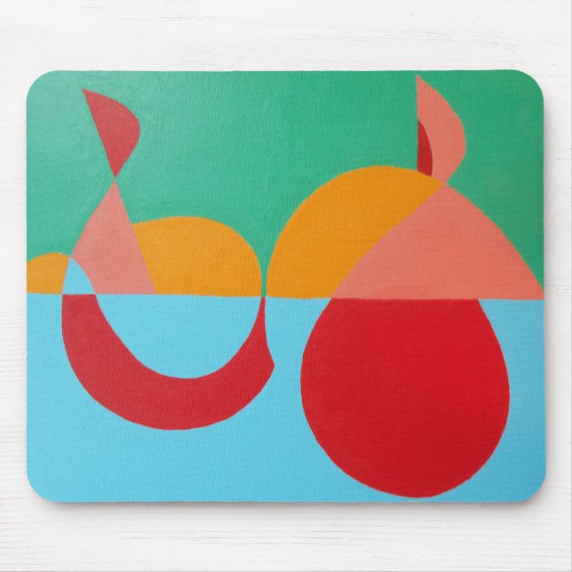 Bright Abstract Treble Clef Mousepad Musmatta (Framsidan)