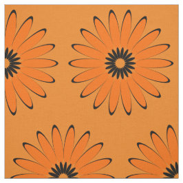 Bright Abstrakt Sunblommor Mönster Tyg