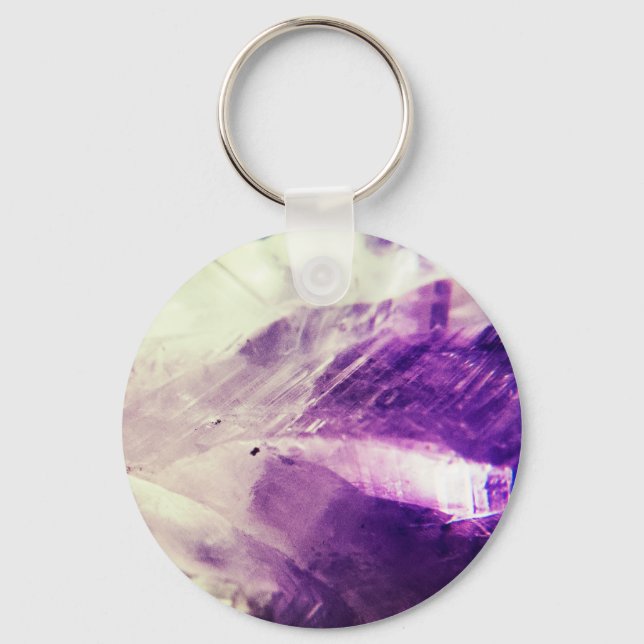 Bright Amethyst Crystal Nyckelring (Framsida)