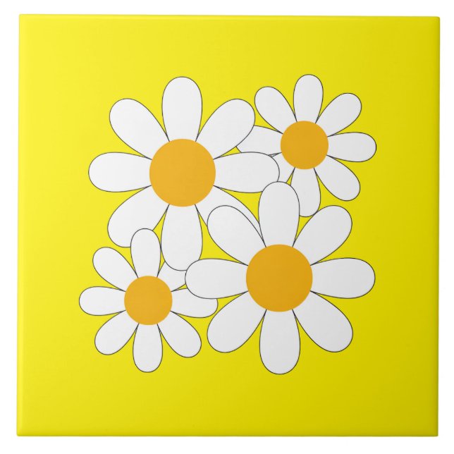 Bright and Bold Daisy Kakelplatta (Framsidan)