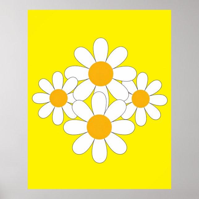 Bright and Bold Daisy Poster (Framsidan)