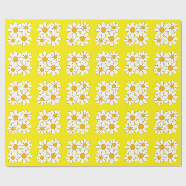 Bright and Bold Daisy Presentpapper (Platt)