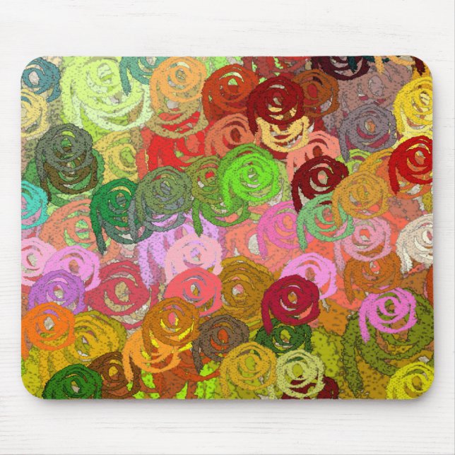 BRIGHT AND CHEERY MULTI FÄRGAD SWIRLS MUSMATTA (Framsidan)
